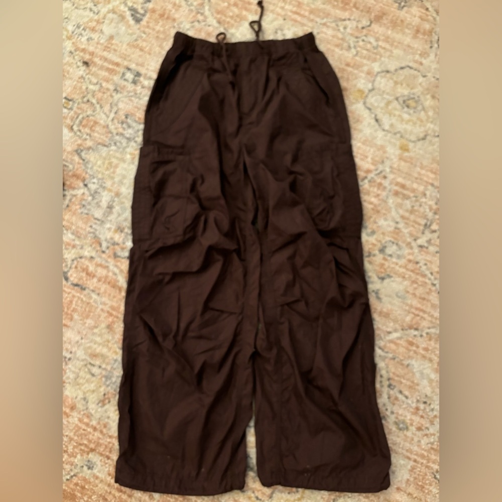 Aritzia Dark Brown Wide Leg Pants